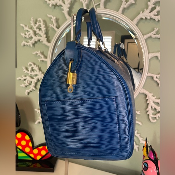 Louis Vuitton Blue Epi Leather Speedy 45 - Picture 3 of 9